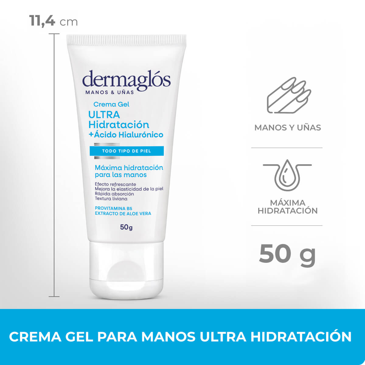 Dermaglós Corporal Crema Gel para Manos Ultra Hidratación 50 g image number 4