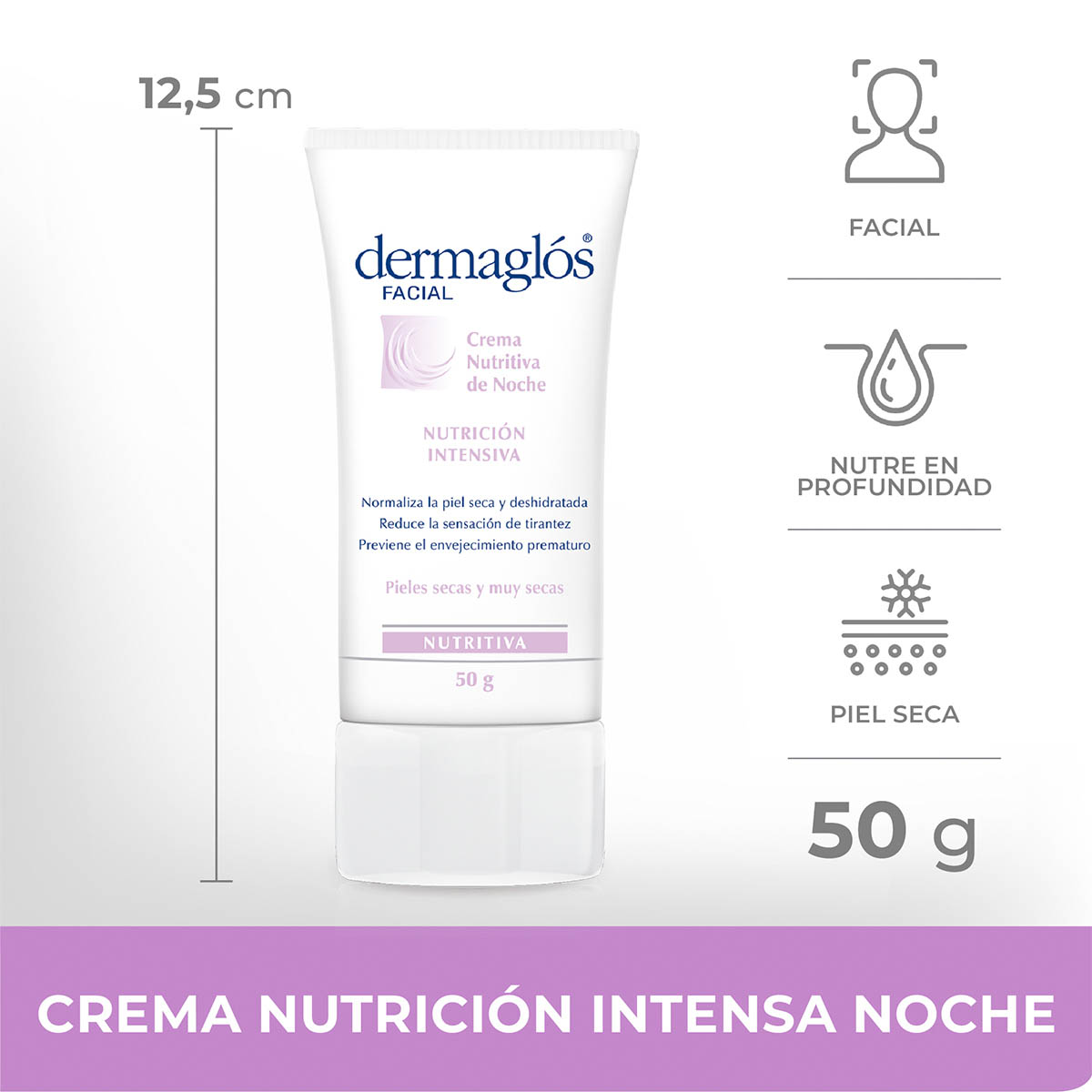 Dermaglós Facial Crema Hidratación Diaria Piel Seca y Extra Seca 50 g image number 1